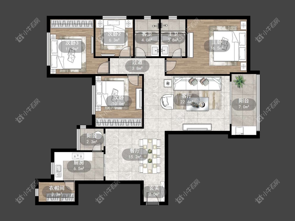 镇江恒大名都一期在售二手房源户型图_小牛看房