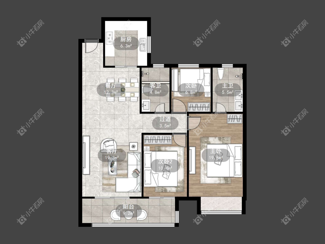 镇江万善上院在售二手房源户型图_小牛看房