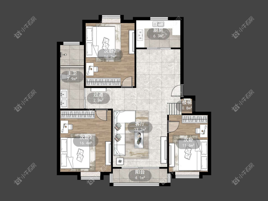 镇江府前星座在售二手房源户型图_小牛看房