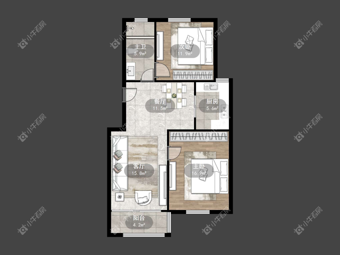 镇江锦江花园在售二手房源户型图_小牛看房