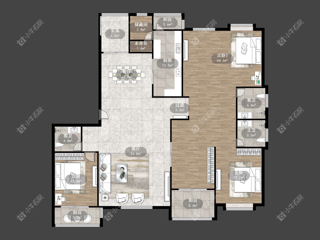 镇江天悦名城在售二手房源户型图_小牛看房
