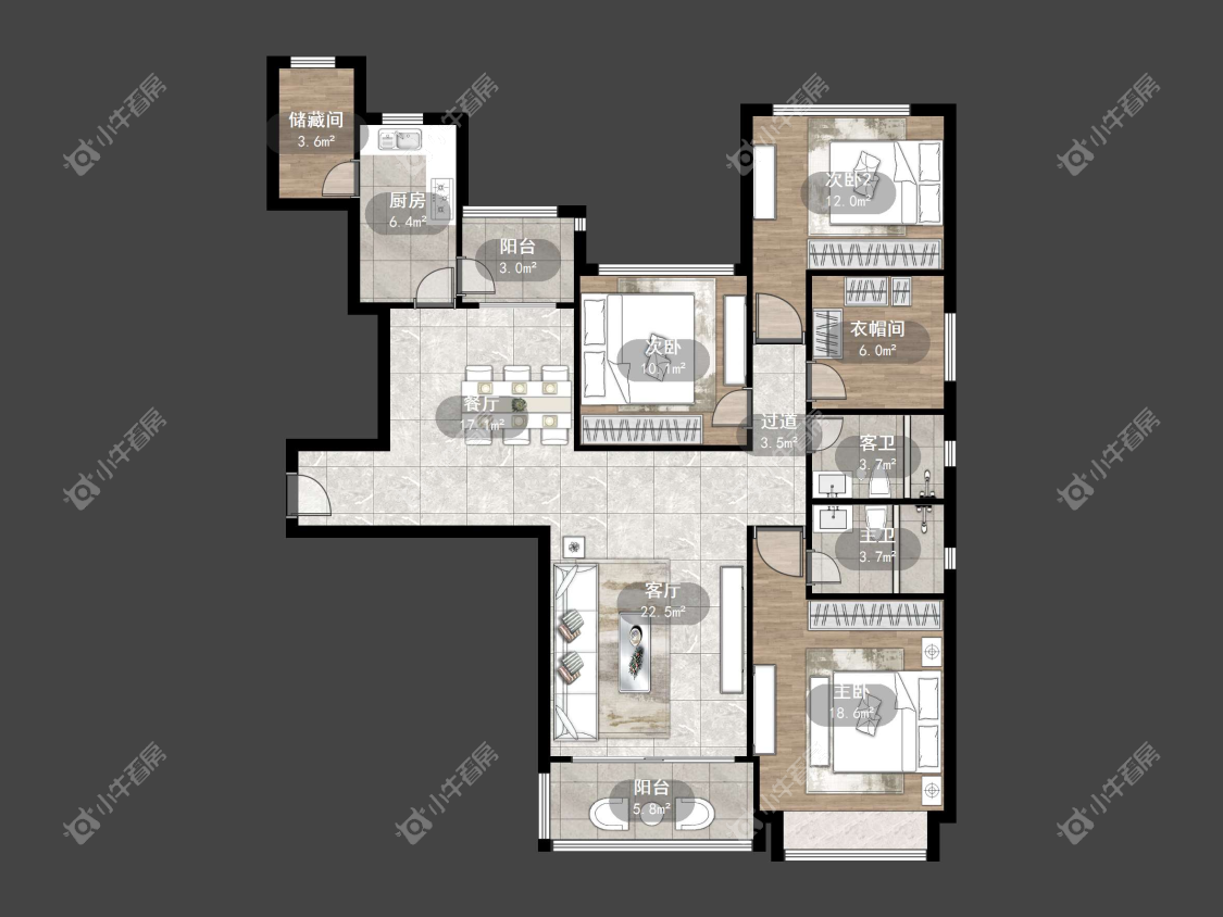 镇江恒大城在售二手房源户型图_小牛看房