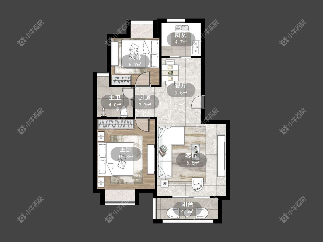 镇江欧洲城在售二手房源户型图_小牛看房