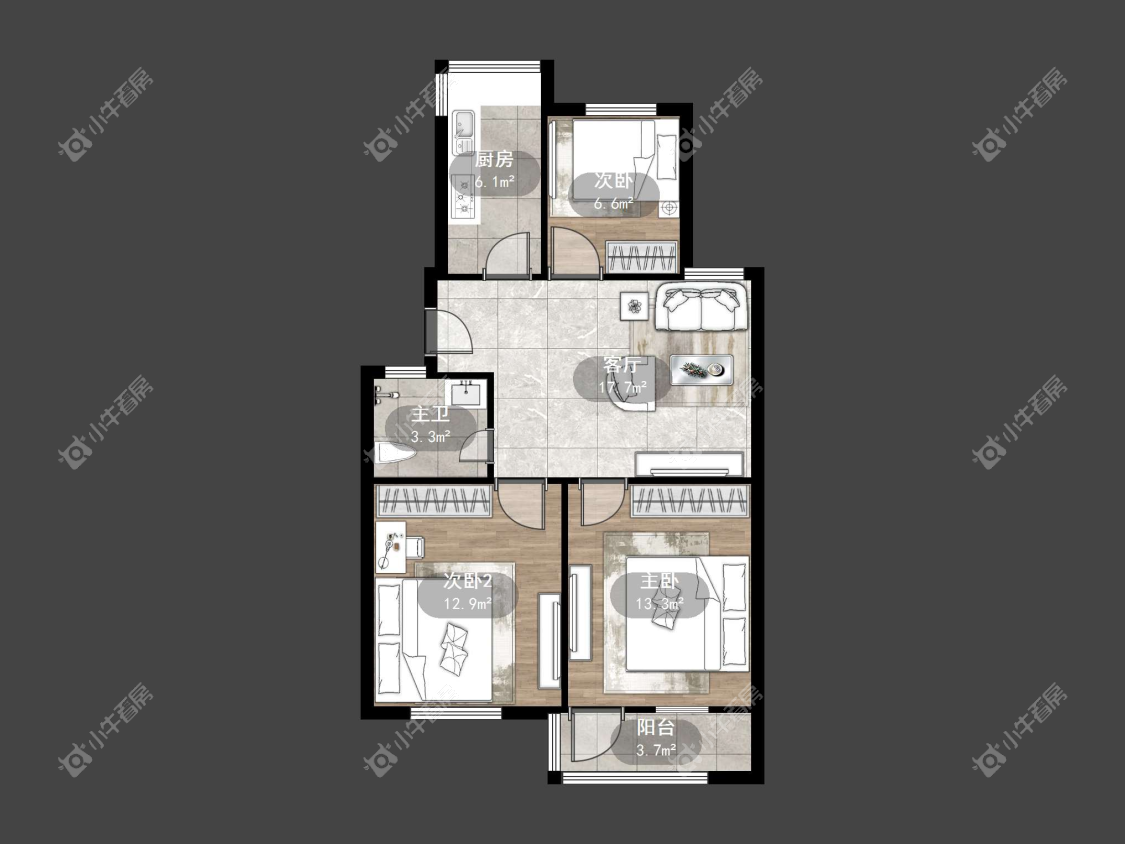 镇江华南新村在售二手房源户型图_小牛看房