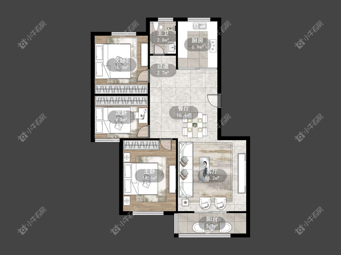镇江清馨家园在售二手房源户型图_小牛看房