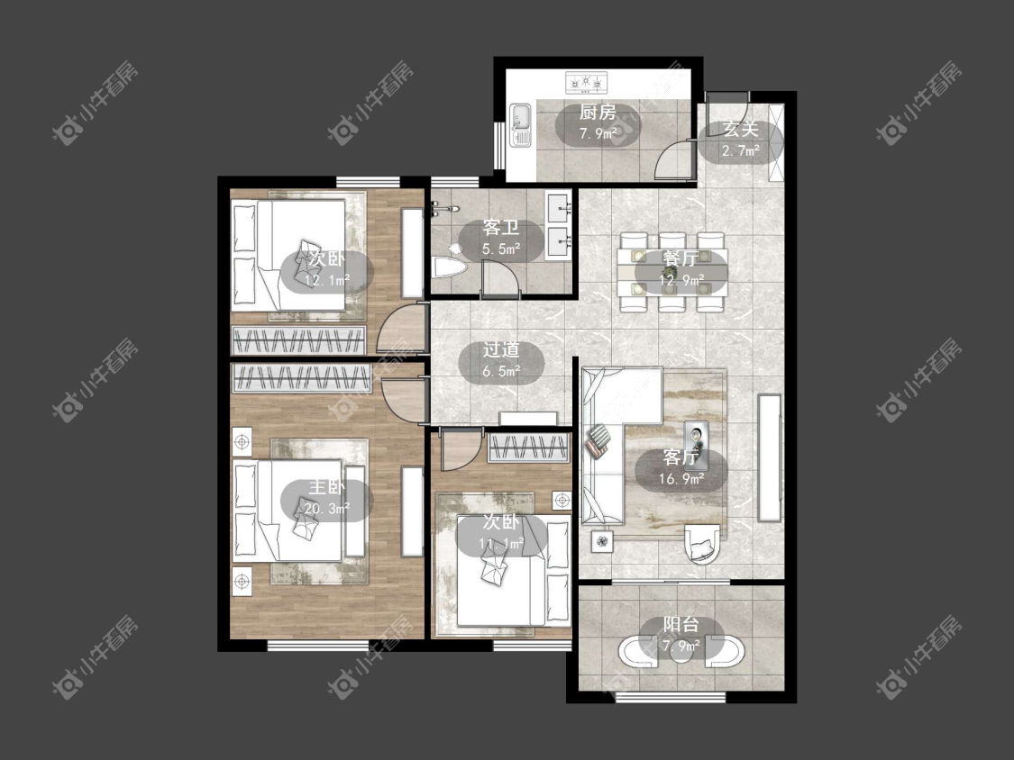 镇江上善雅苑在售二手房源户型图_小牛看房