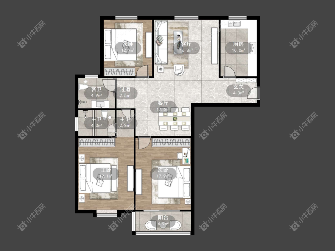 镇江嘉荟新城在售二手房源户型图_小牛看房