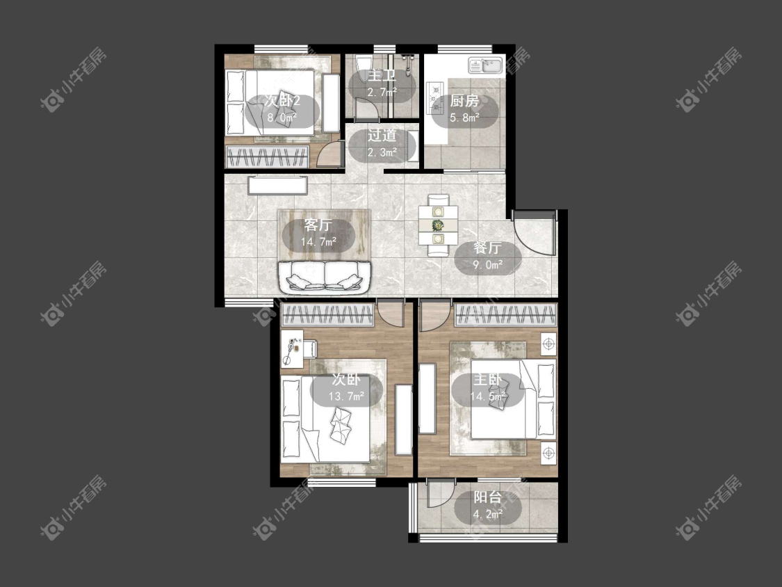 镇江金谷苑在售二手房源户型图_小牛看房