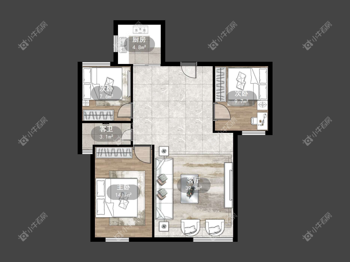 镇江吾悦华府（丹阳）在售二手房源户型图_小牛看房
