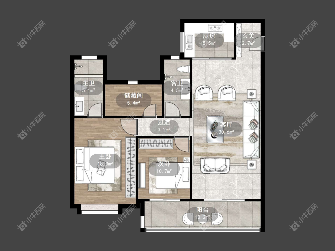镇江金茂国际社区在售二手房源户型图_小牛看房