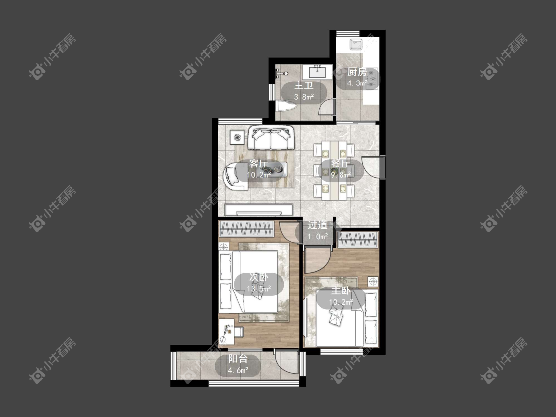 镇江丹桂园南区在售二手房源户型图_小牛看房