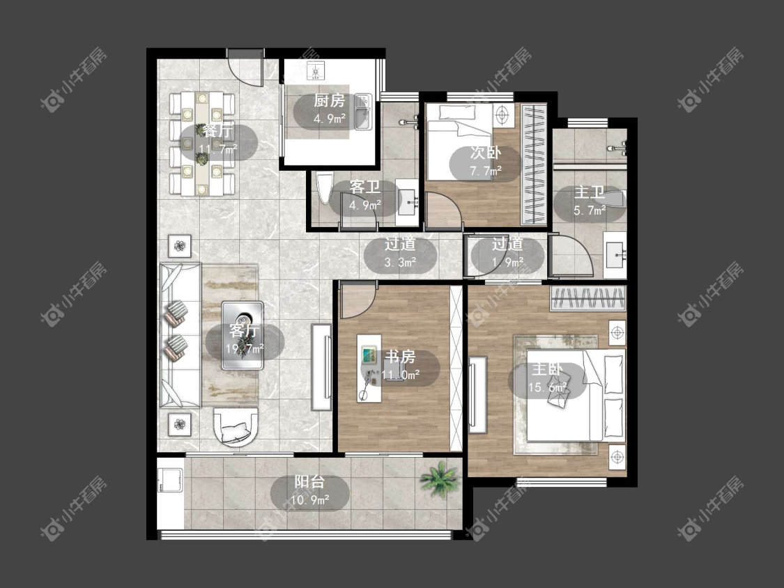 镇江中南熙悦城中南二期在售二手房源户型图_小牛看房