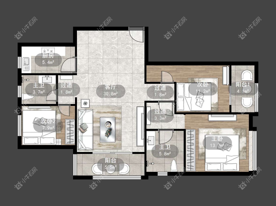 镇江吾悦华府（丹阳）在售二手房源户型图_小牛看房