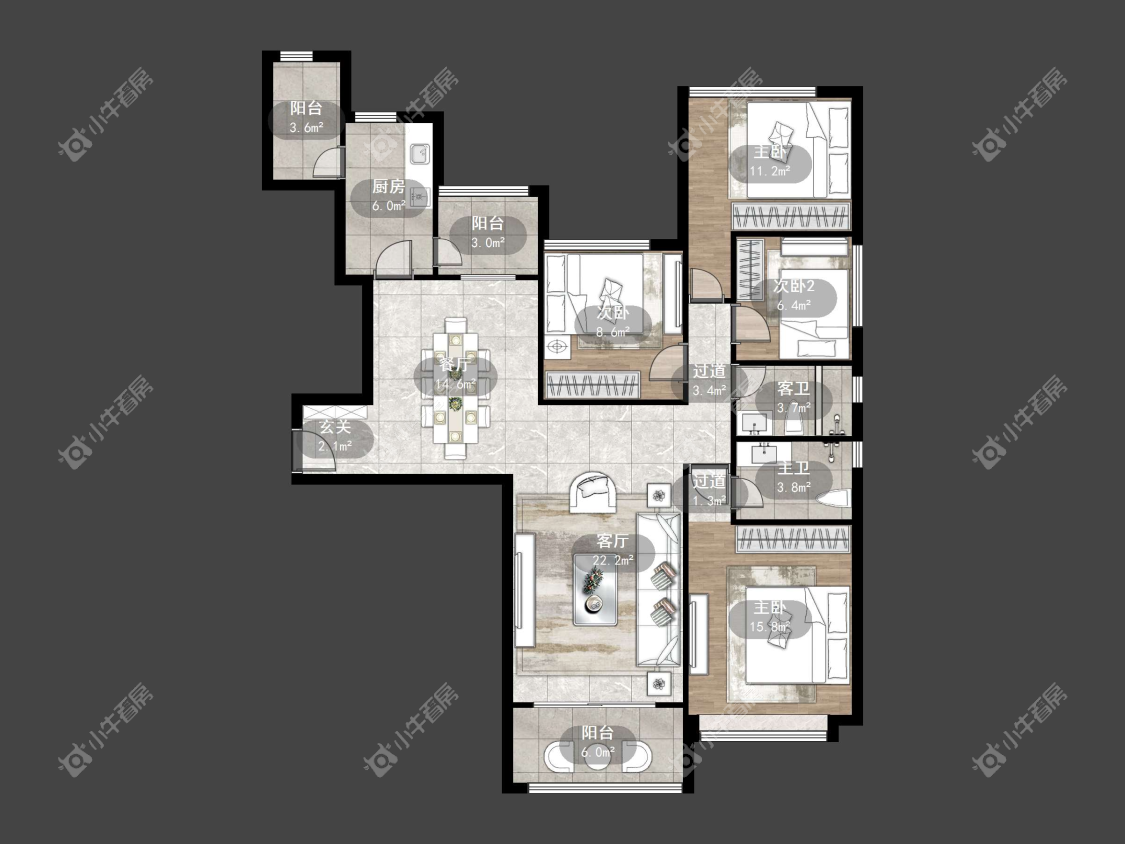 镇江恒大城在售二手房源户型图_小牛看房
