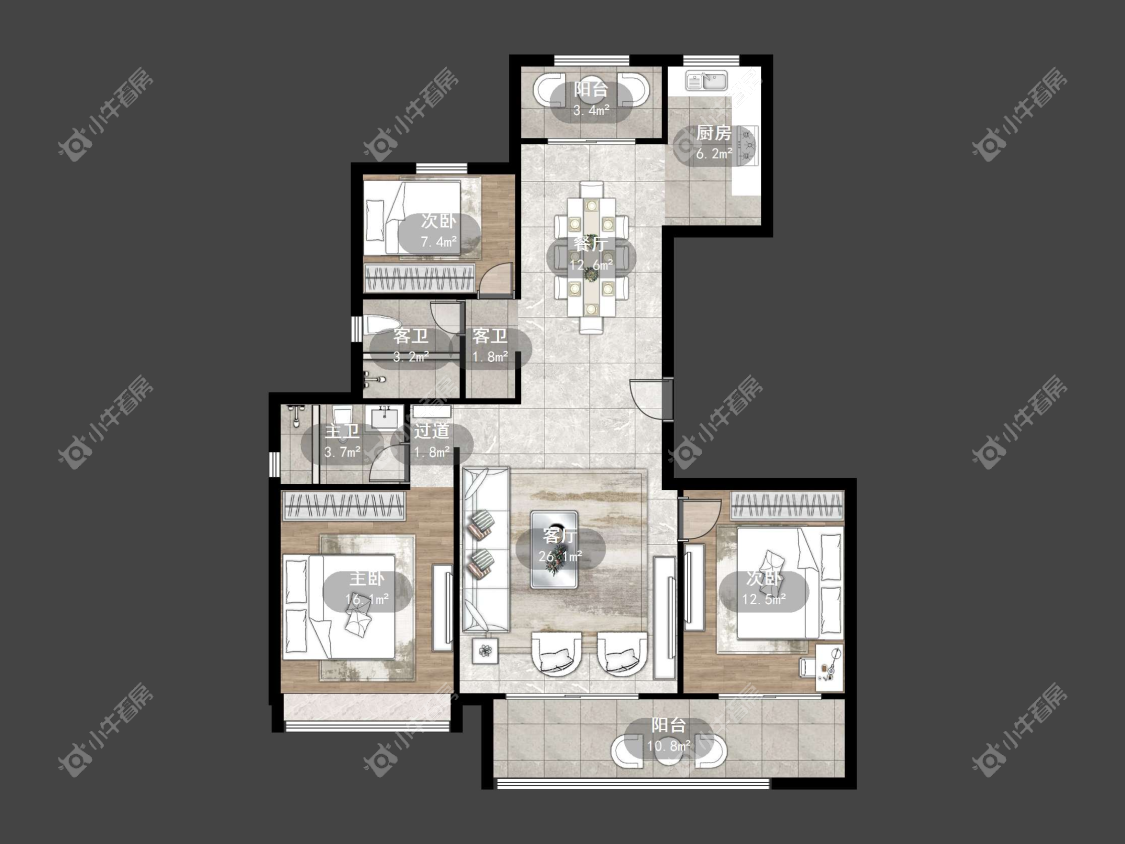镇江爱家尚城在售二手房源户型图_小牛看房