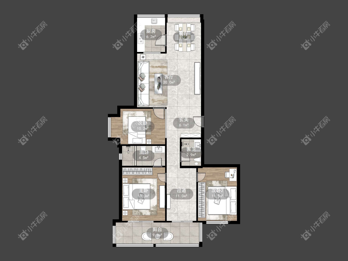 镇江凤翔花园在售二手房源户型图_小牛看房