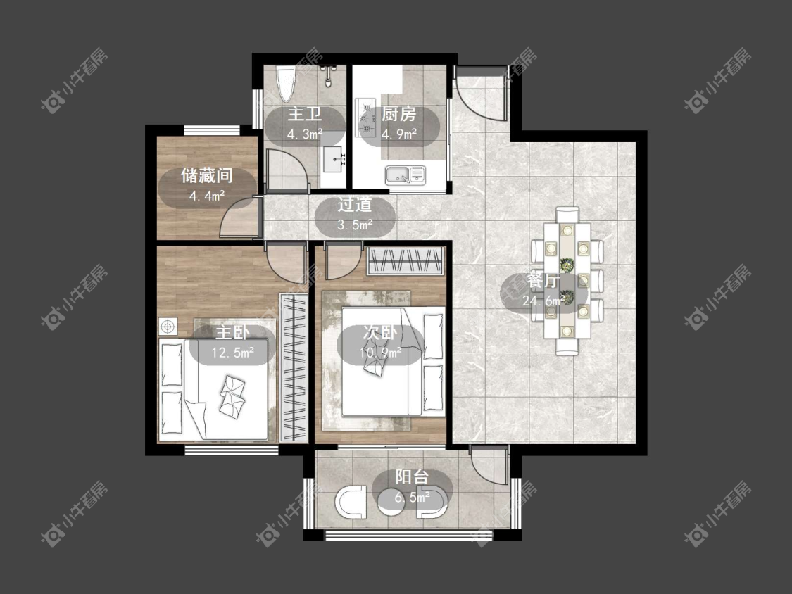 镇江紫竹园在售二手房源户型图_小牛看房