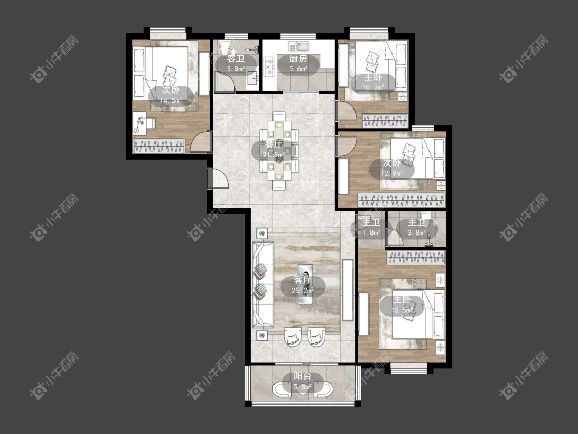 镇江南门花园在售二手房源户型图_小牛看房