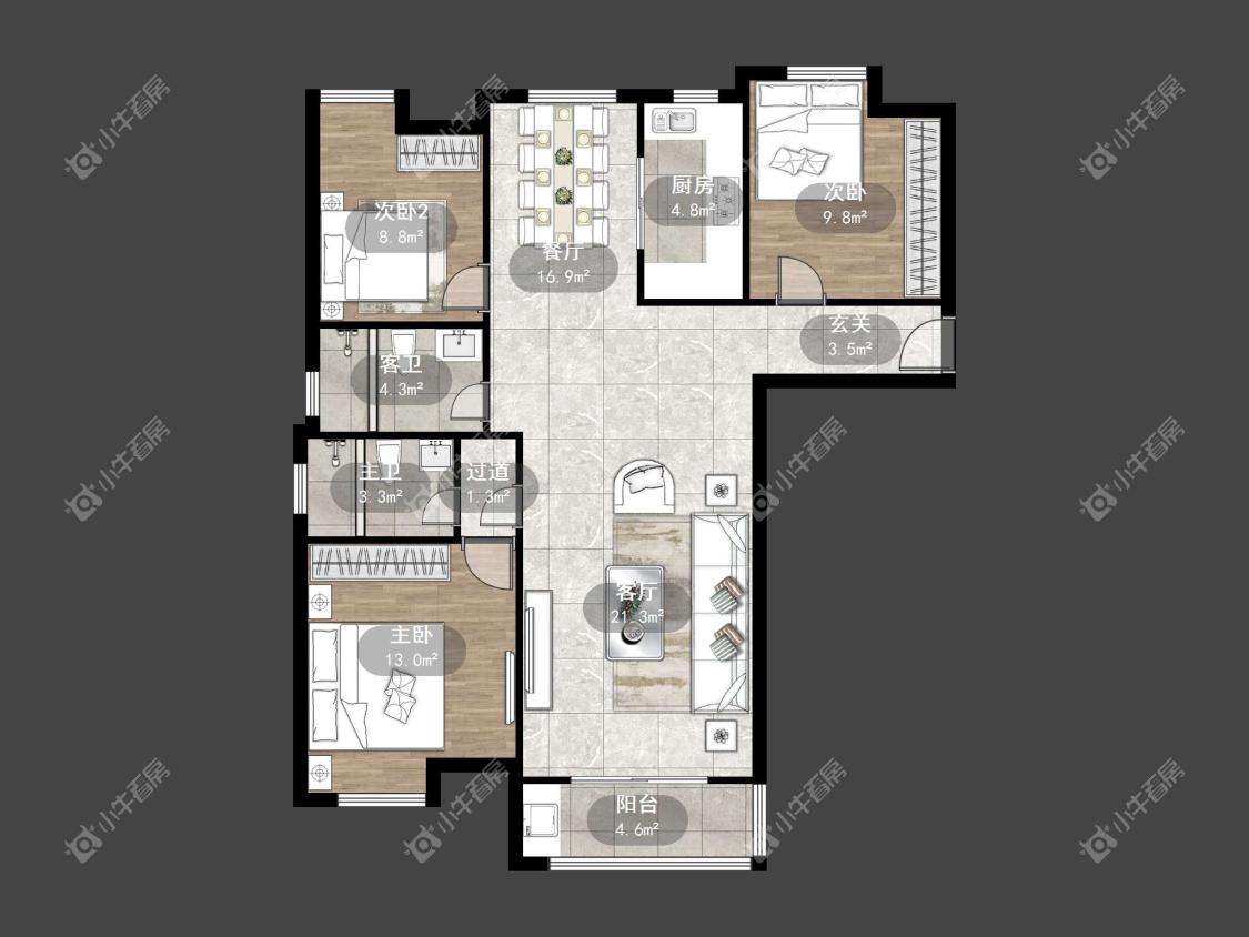 镇江金桥世纪城在售二手房源户型图_小牛看房