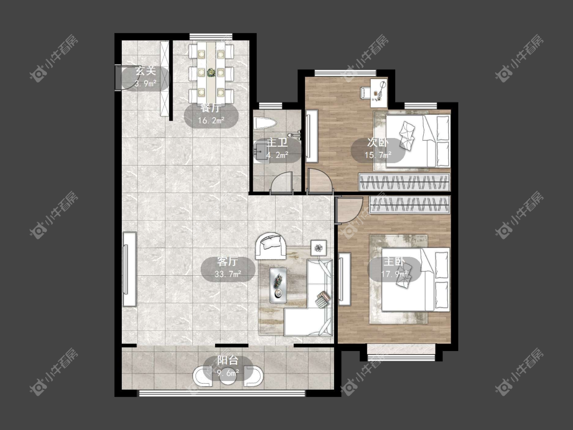 镇江吾悦华府金郡（丹阳）在售二手房源户型图_小牛看房
