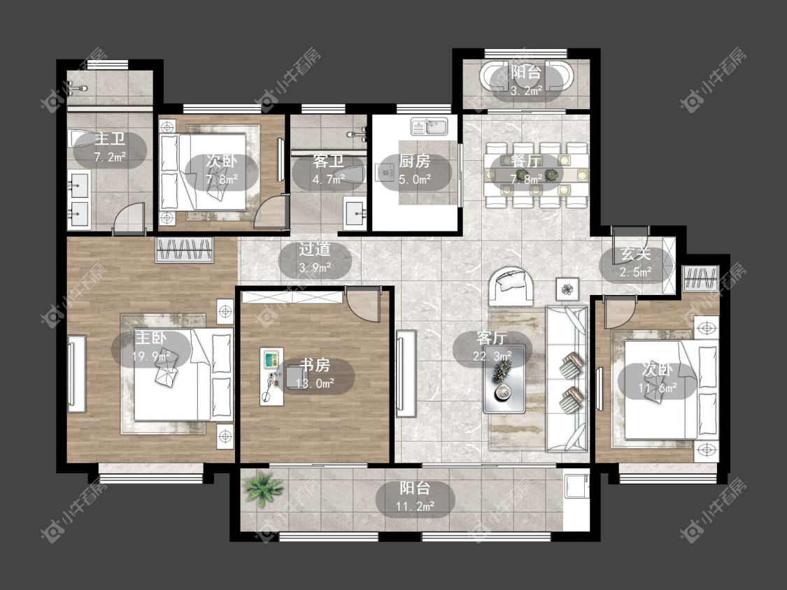 镇江中南君悦府中南一期在售二手房源户型图_小牛看房