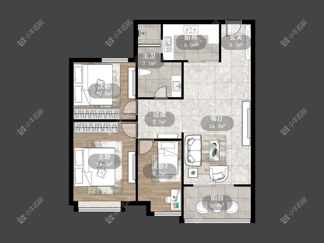 镇江上善雅苑在售二手房源户型图_小牛看房