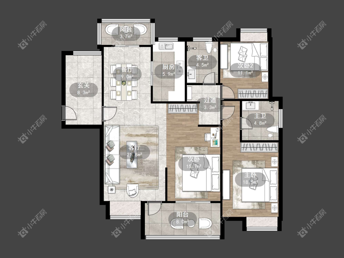 镇江国信宜和在售二手房源户型图_小牛看房
