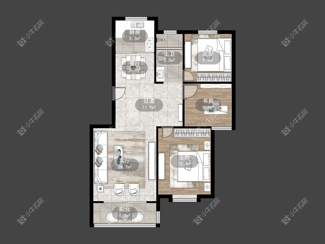 镇江嘉荟新城在售二手房源户型图_小牛看房