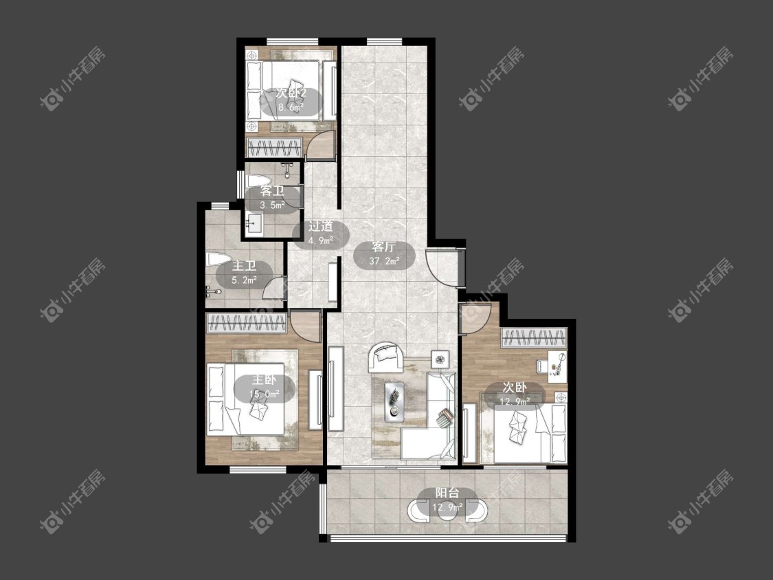 镇江天怡天瑞宸在售二手房源户型图_小牛看房