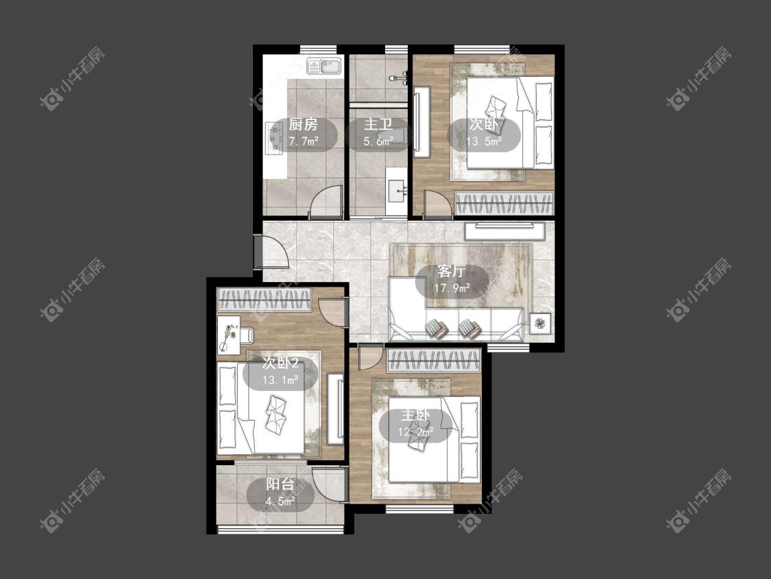 镇江华南新村在售二手房源户型图_小牛看房