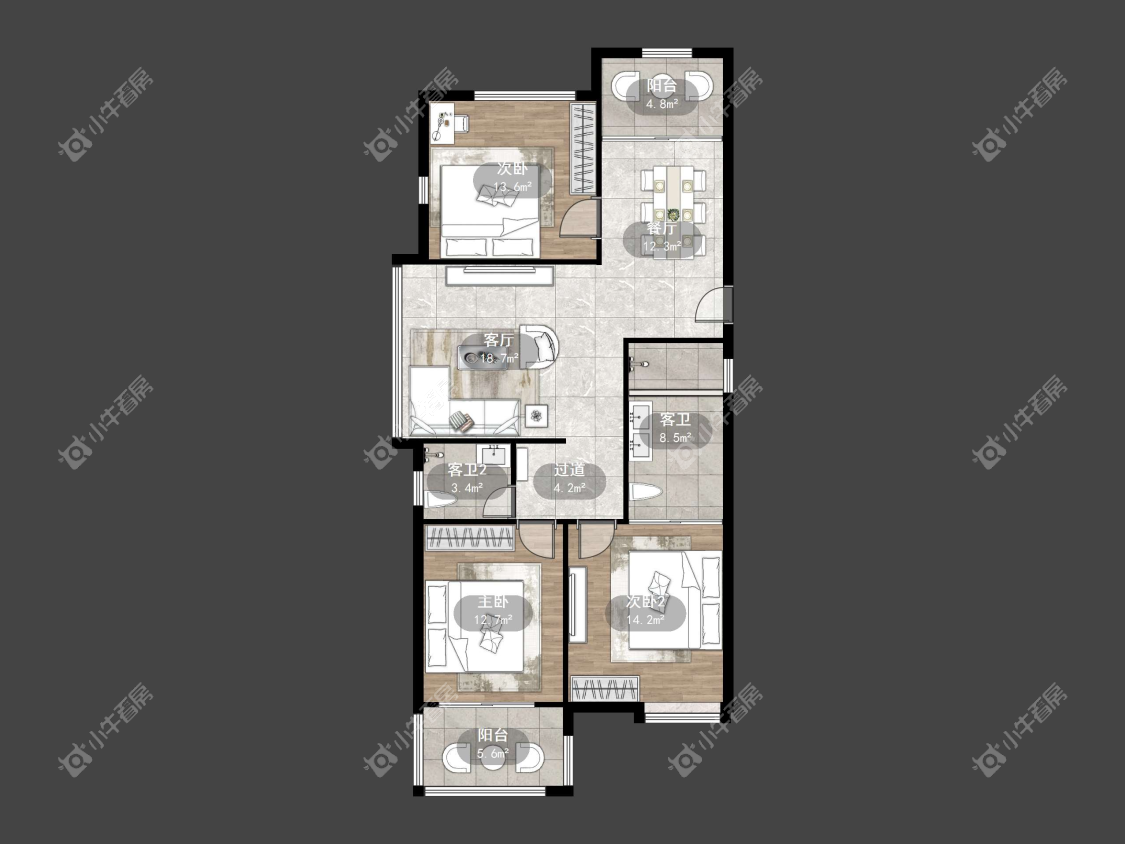 镇江嘉源首府在售二手房源户型图_小牛看房
