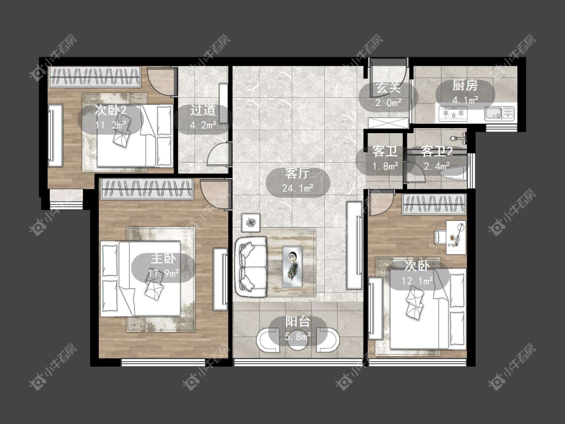 镇江大亚第一城在售二手房源户型图_小牛看房