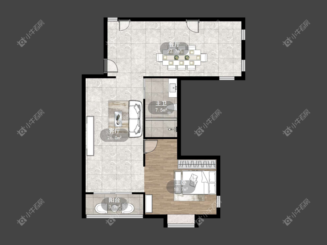 镇江天福花园在售二手房源户型图_小牛看房
