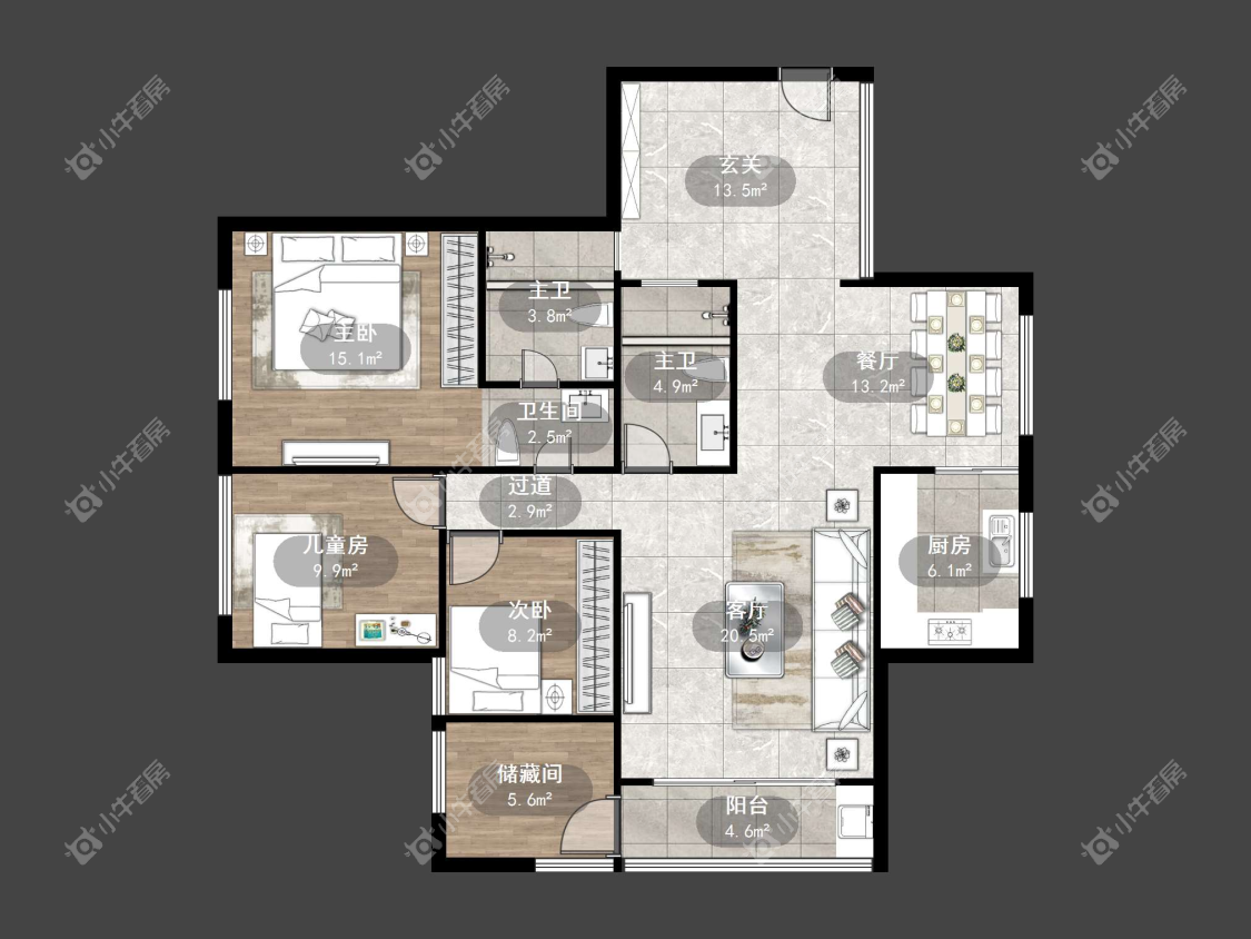 镇江欧洲城在售二手房源户型图_小牛看房
