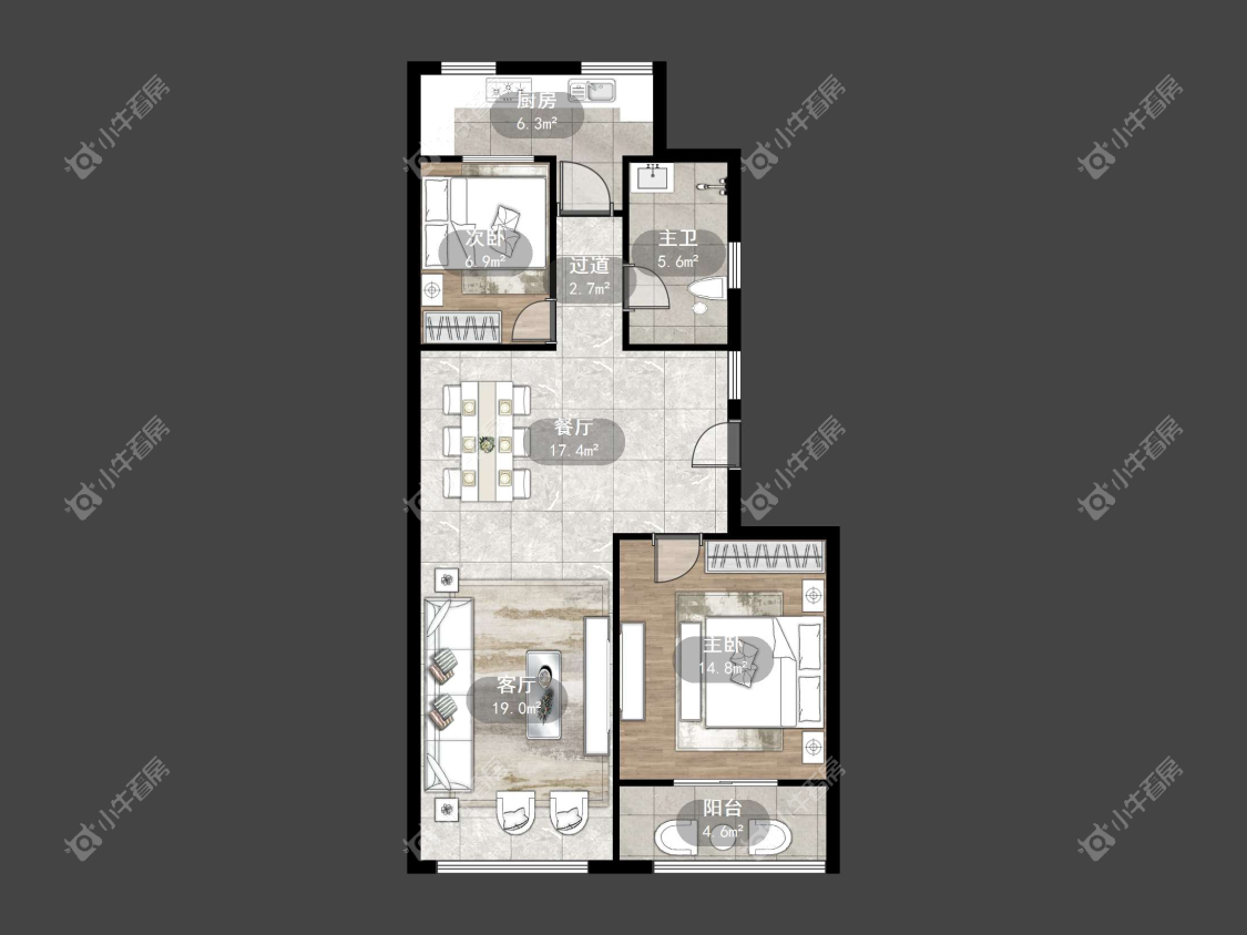 镇江小定船在售二手房源户型图_小牛看房