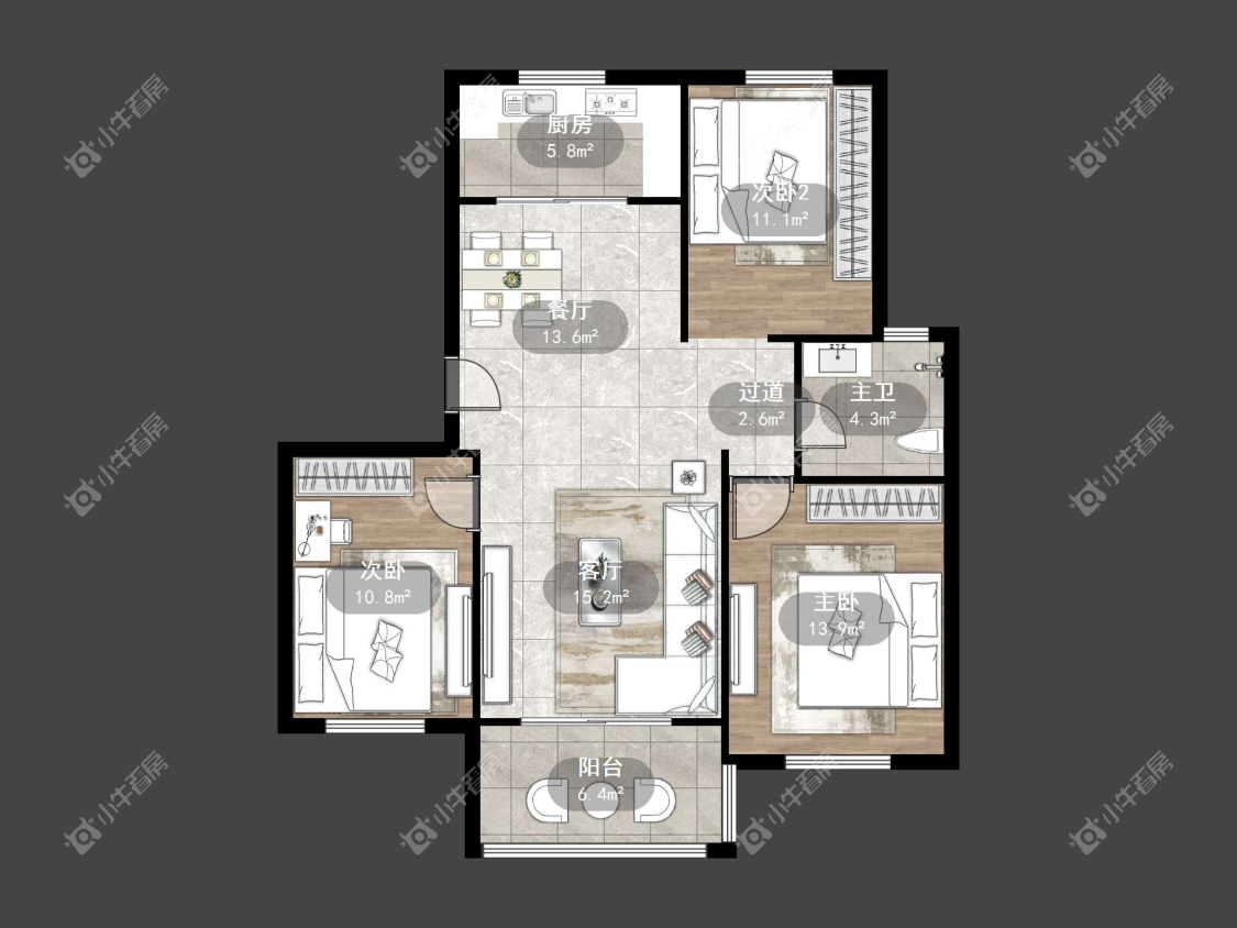 镇江世纪豪都在售二手房源户型图_小牛看房