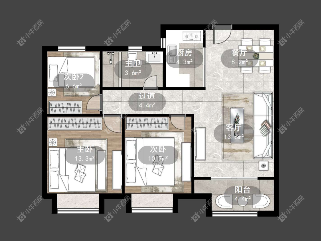 镇江中南君悦府中南一期在售二手房源户型图_小牛看房