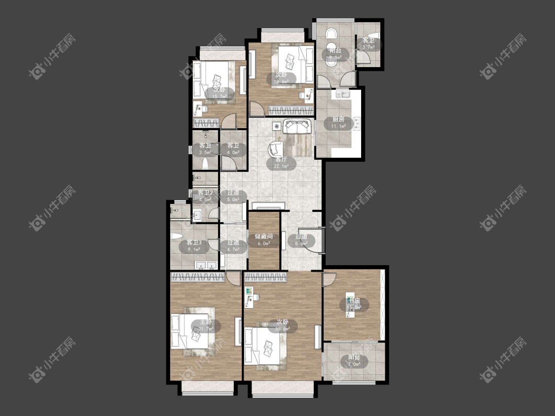 镇江恒大城在售二手房源户型图_小牛看房