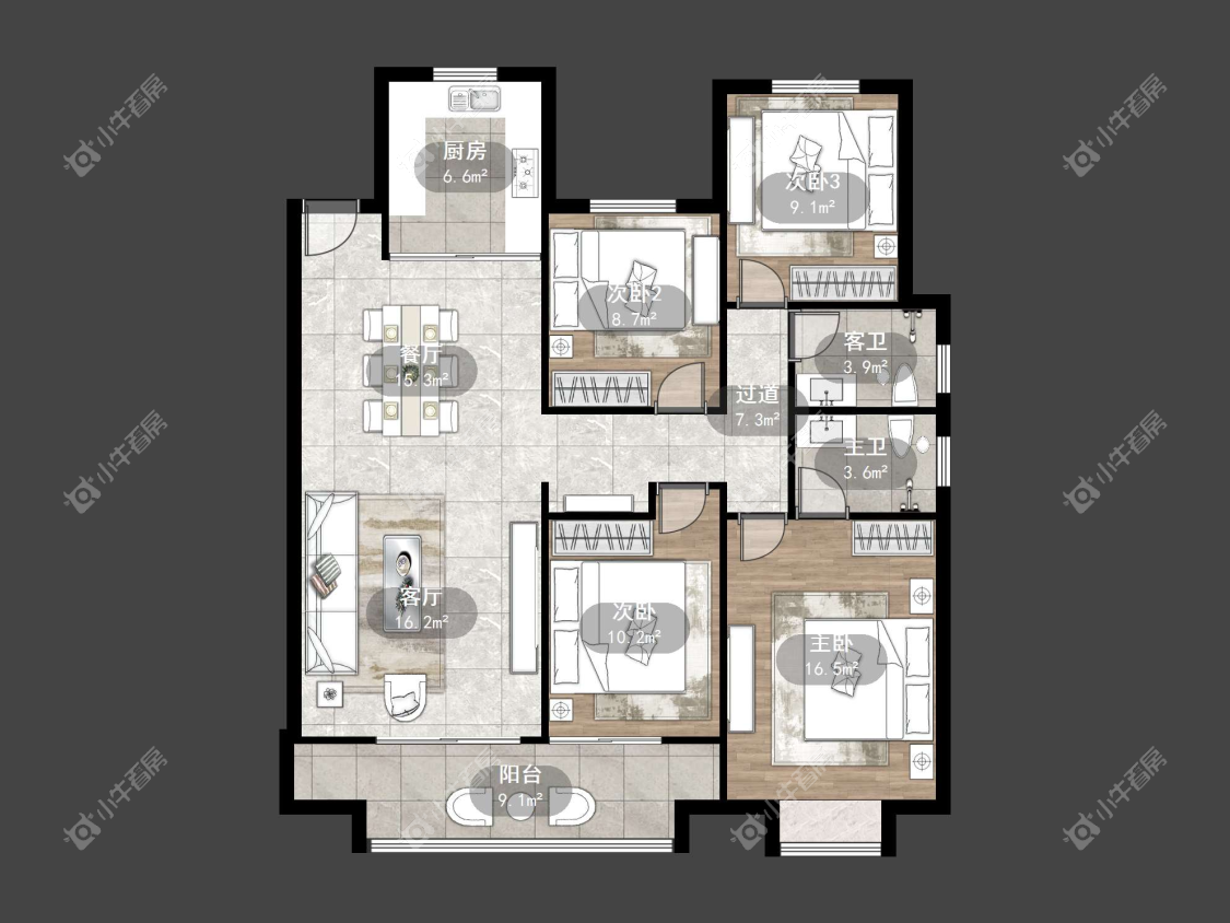 镇江汇金天地在售二手房源户型图_小牛看房