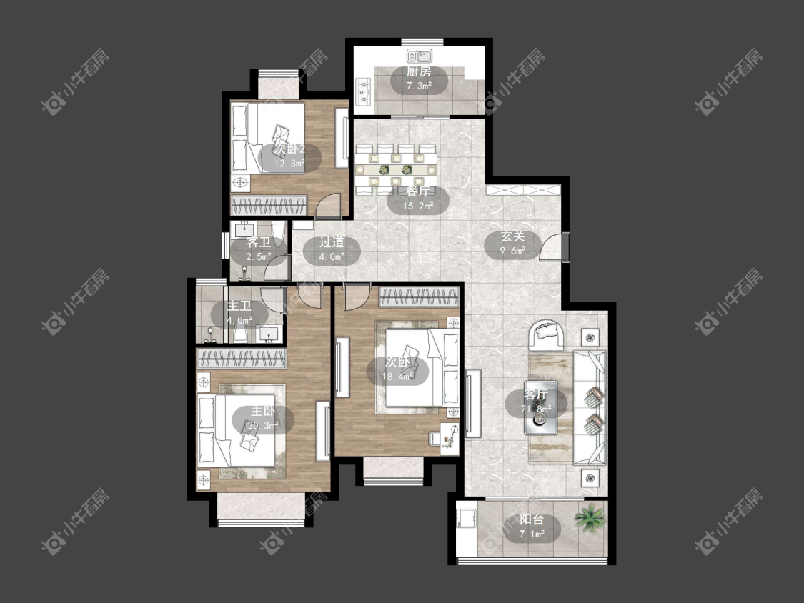 镇江金鼎城市花园在售二手房源户型图_小牛看房