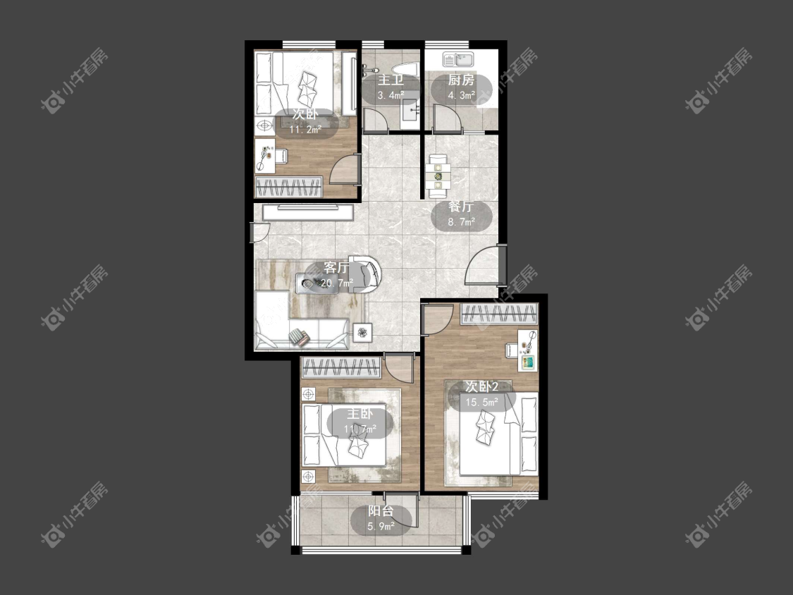 镇江龙凤新村在售二手房源户型图_小牛看房