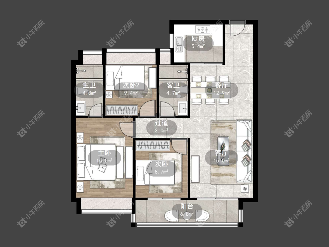 镇江碧桂园樾府在售二手房源户型图_小牛看房