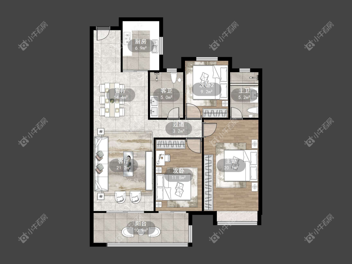 镇江万善上院在售二手房源户型图_小牛看房