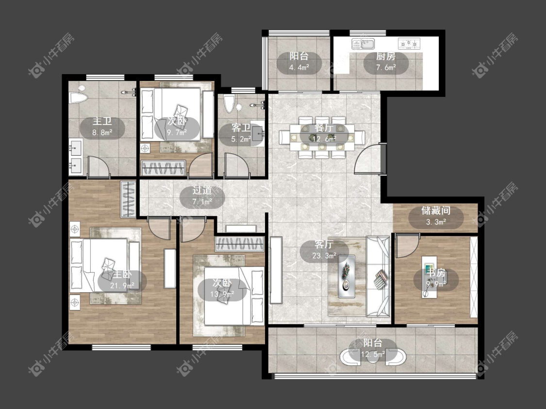 镇江中南熙悦城中南二期在售二手房源户型图_小牛看房
