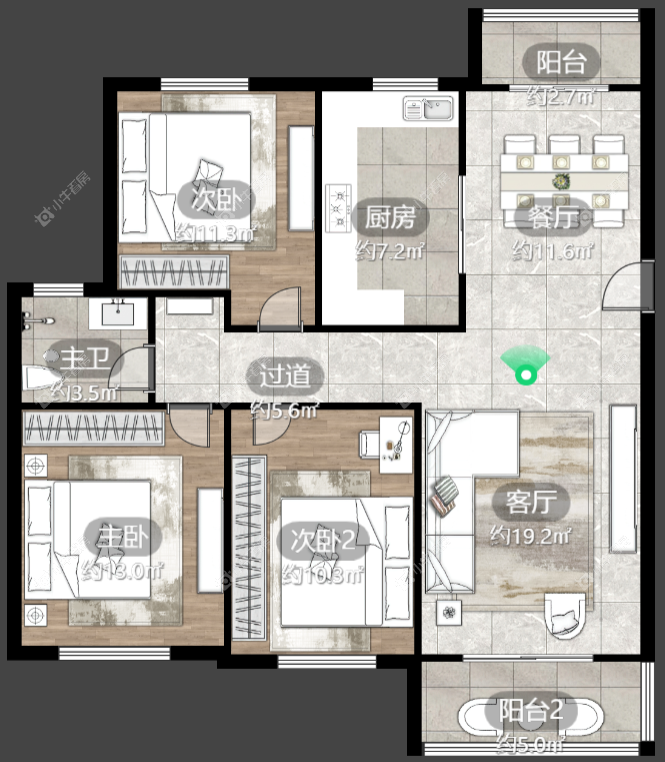 镇江众悦华城在售二手房源户型图_小牛看房