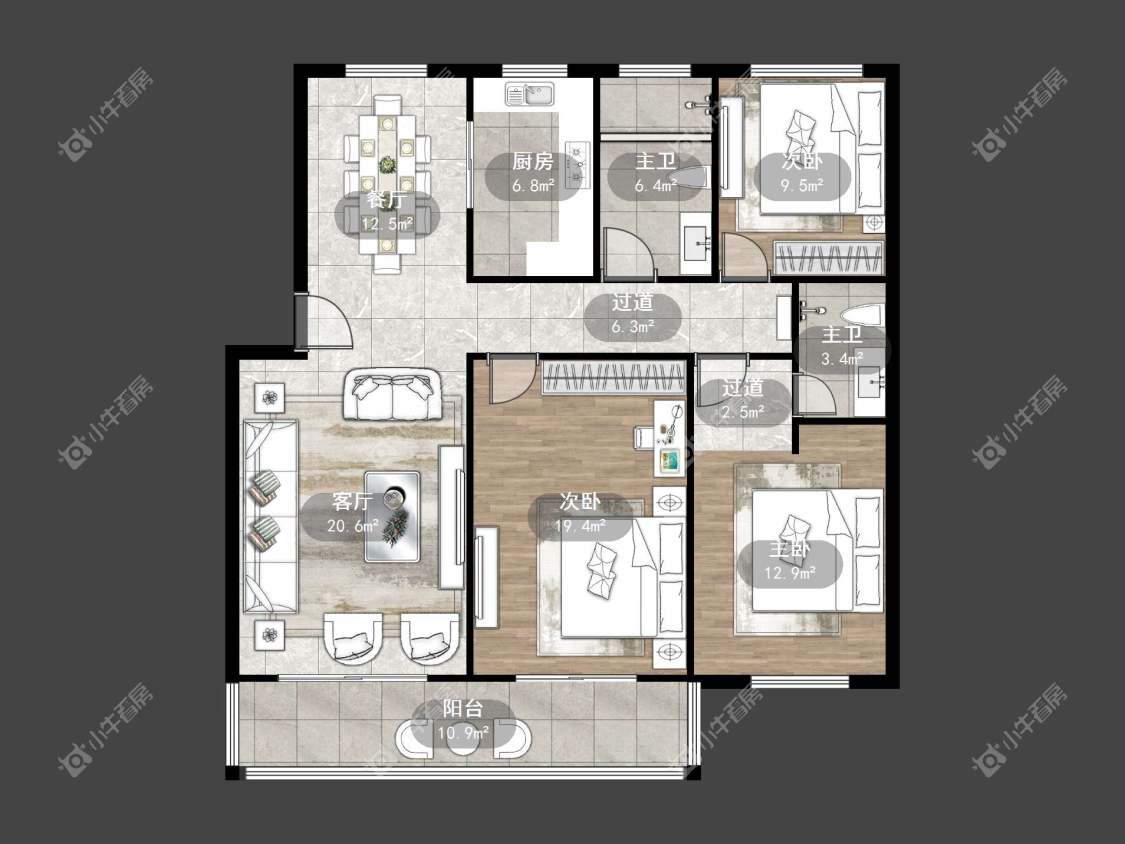 镇江新家园在售二手房源户型图_小牛看房