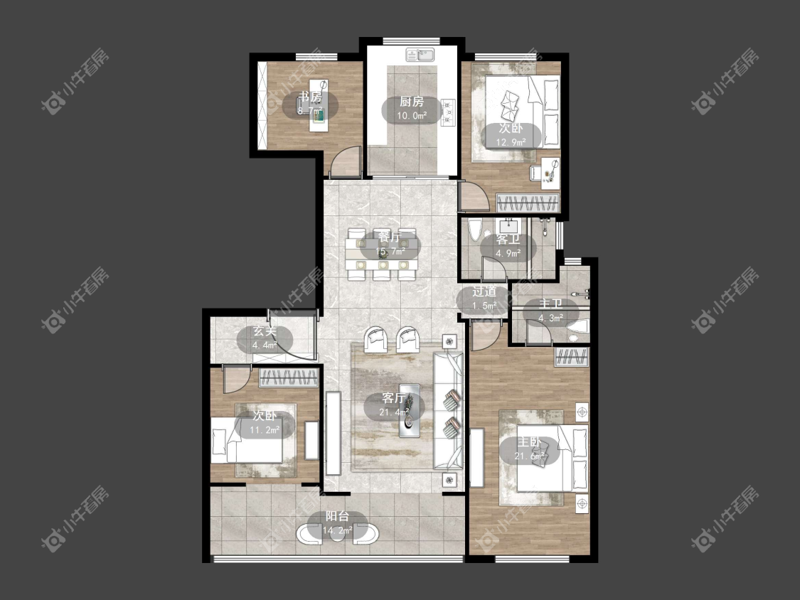 镇江贤桥公馆在售二手房源户型图_小牛看房