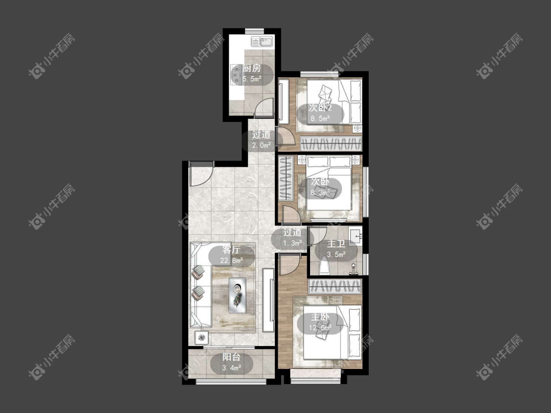 镇江恒大城在售二手房源户型图_小牛看房