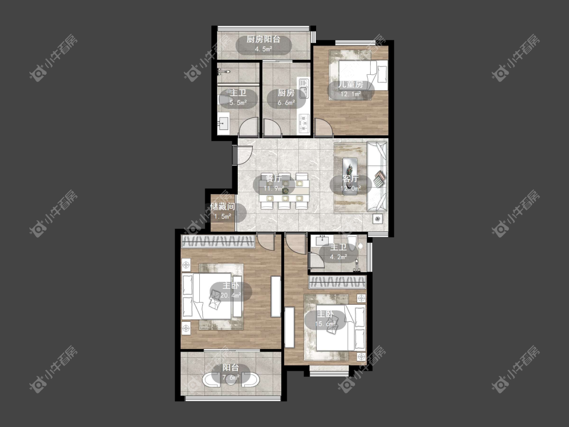 镇江锦轩华庭在售二手房源户型图_小牛看房