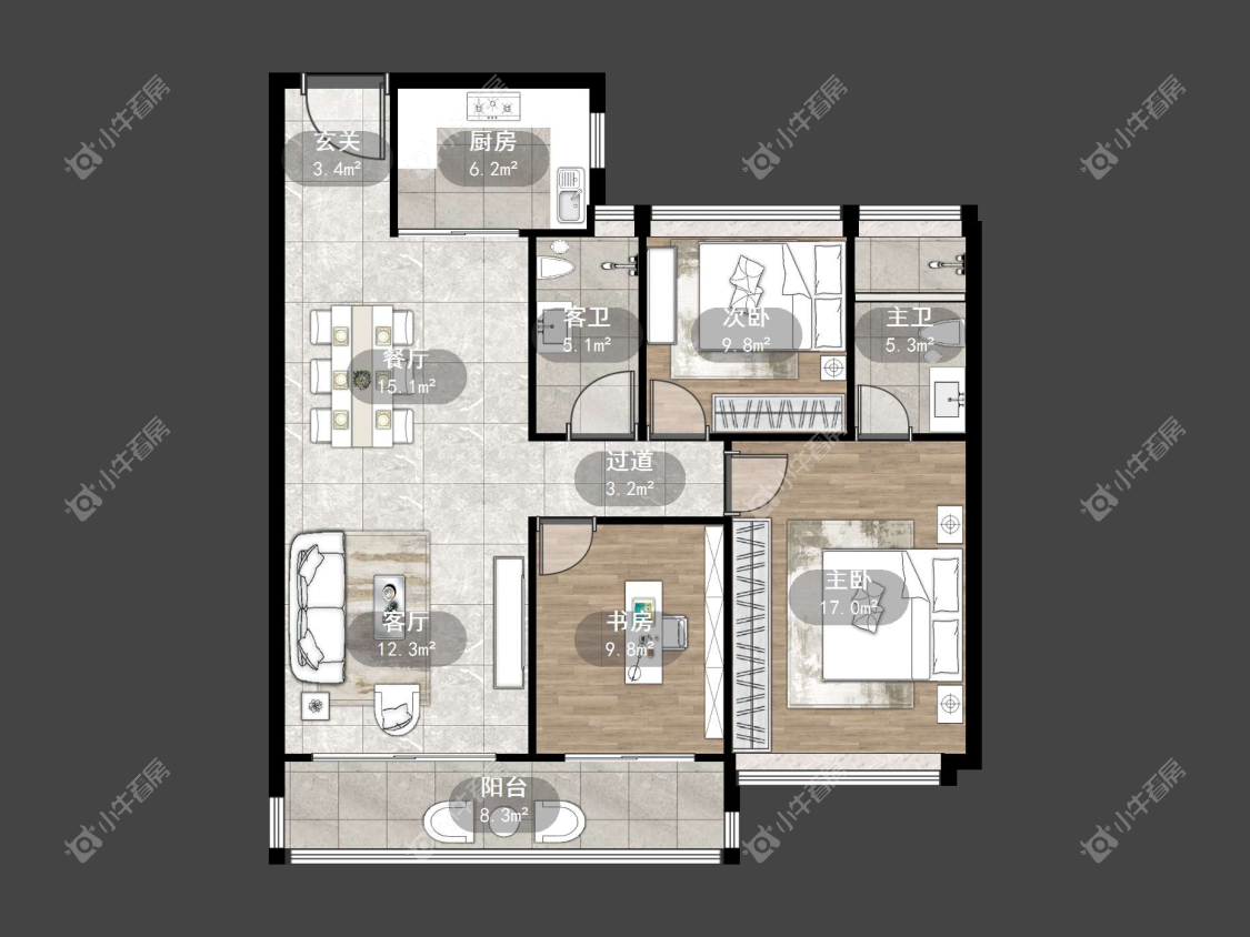 镇江碧桂园樾府在售二手房源户型图_小牛看房